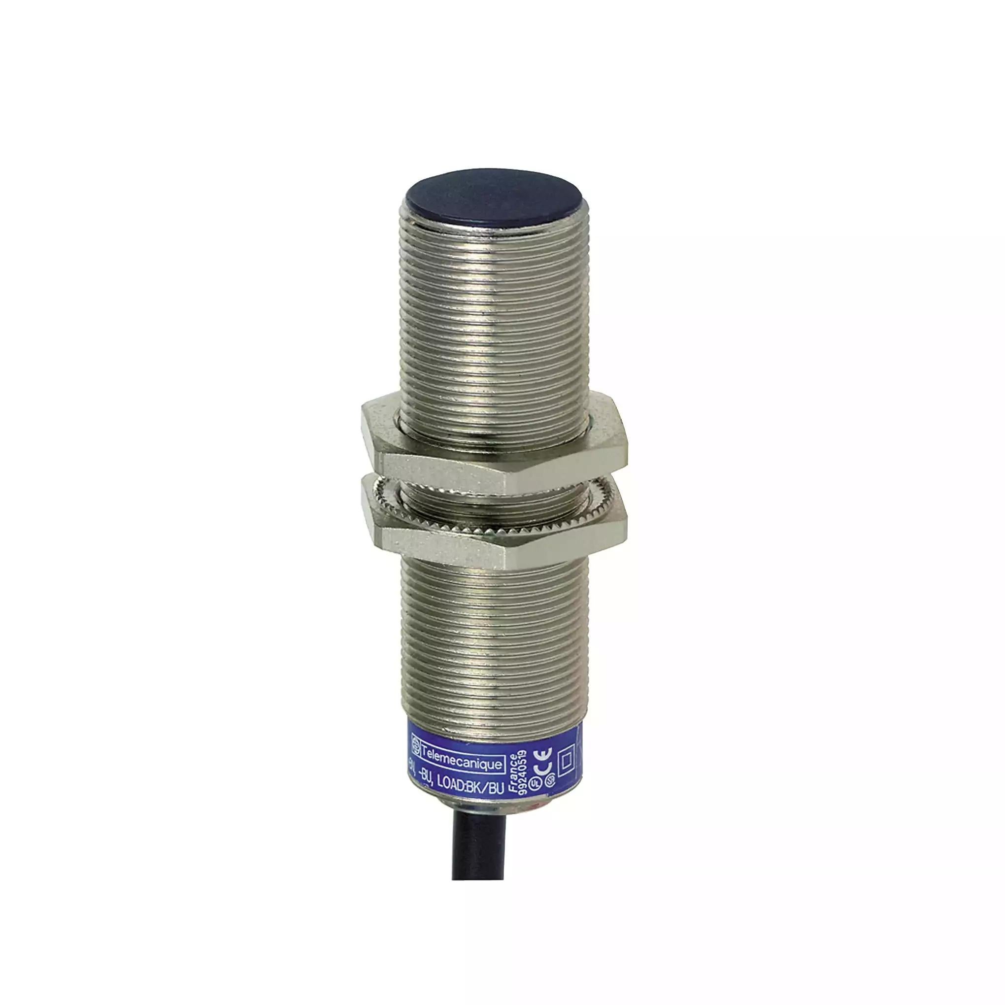 inductive sensor XS5 M18 - L62mm - brass - Sn5mm - 24..240VAC/DC - cable 2m