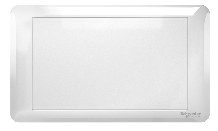 Affle Plus - Twin Gang Blank Plate, White