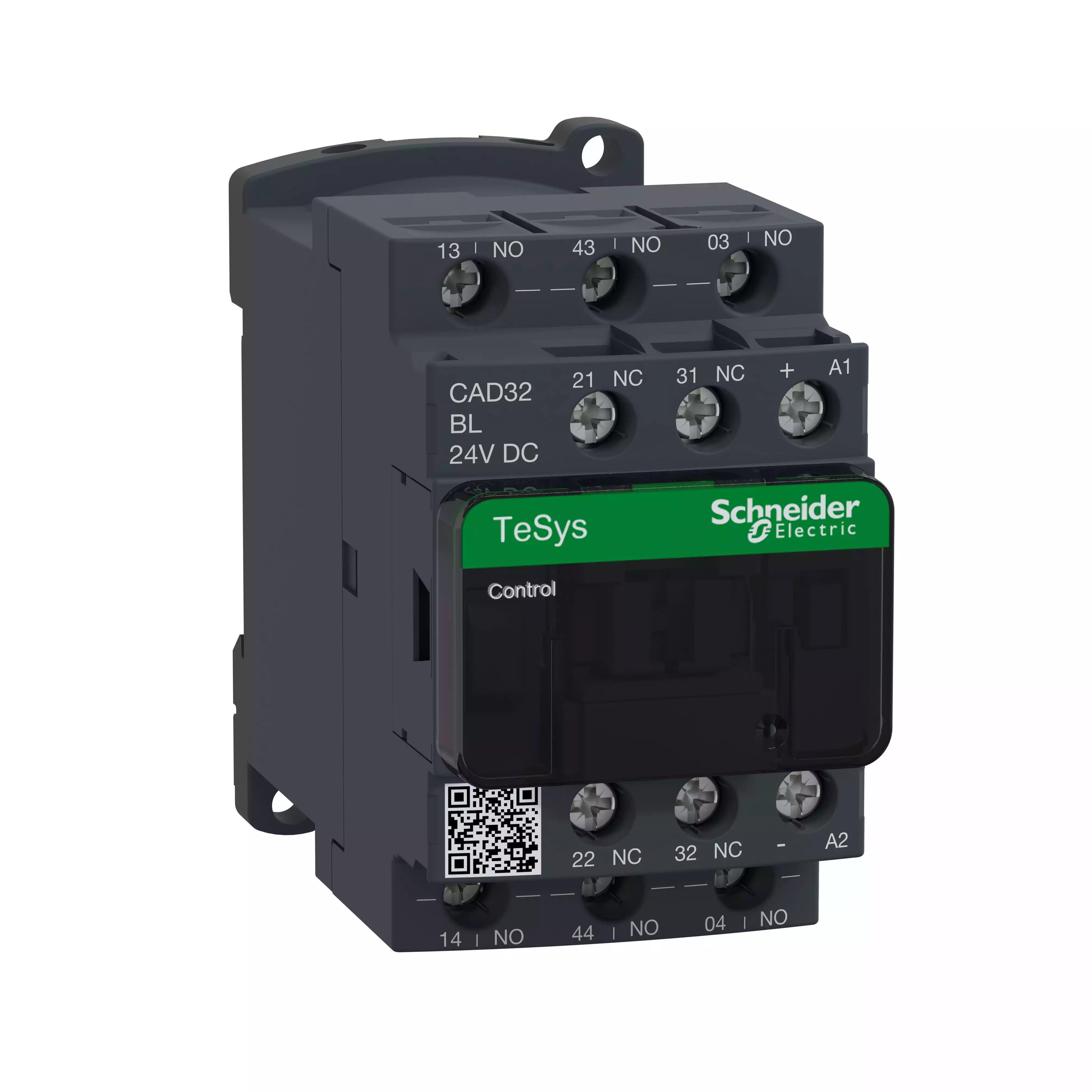 TeSys D control relay - 3 NO + 2 NC - <lt/>= 690 V - 24 V DC low consumption coil