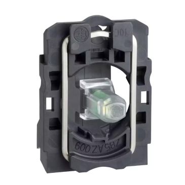 Light block with body fixing collar, Harmony XB5, plastic, orange, integral LED, 110…120V AC