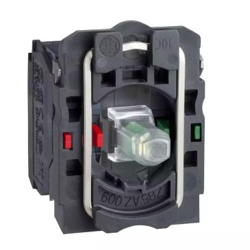 Schneider Electric Harmony XB5 Light Block with Body/fixing Collar, 24 V AC/DC Integral LED, Green, 1 NO + 1 NC