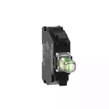 Light block, Harmony XB4 XB5, white, for head 22mm, universal LED, screw clamp terminals, 24V AC DC