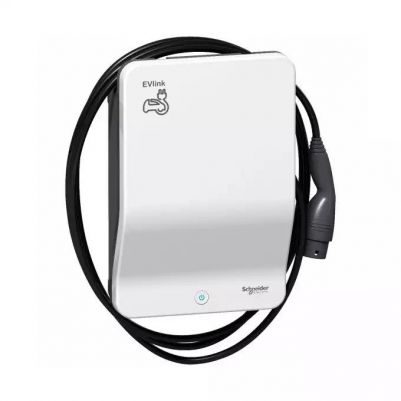 EVlink Smart Wallbox - 22 kW - Attached cable T2 - Key