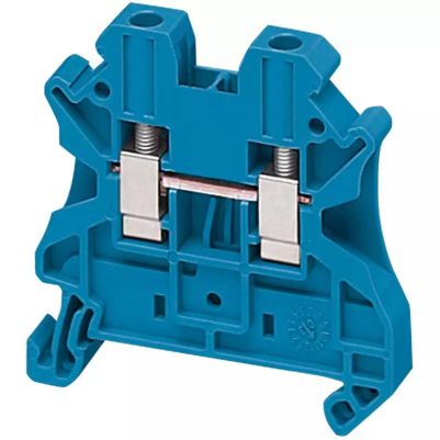 Linergy passthrough terminal block - 4mm² 32A single-level 1x1 screw - blue