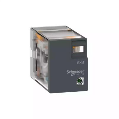 Miniature plug in relay, Harmony, 5A, 2CO, with LED, 24V DC
