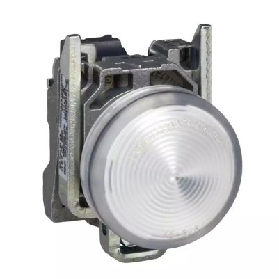 Complete pilot light, Harmony XB4 - ATEX D, 22mm, IP65, white, integral LED, 240V, lugs
