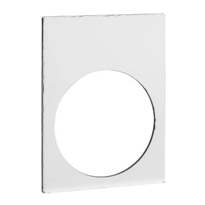 Blank legend, Harmony XAC, nameplate, 30 x 40mm, plastic, white/yellow, 22mm push button, unmarked
