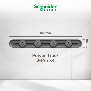 800mm Easy Series Power Track Bundle in Dark Grey (no ON/OFF button) (3pin)