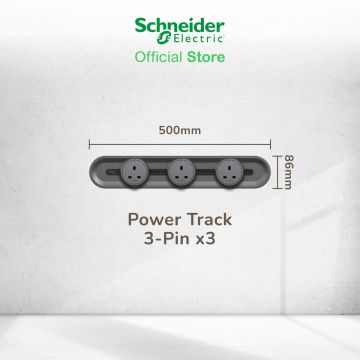 500mm Easy Series Power Track Bundle in Dark Grey (no ON/OFF button) (3pin)