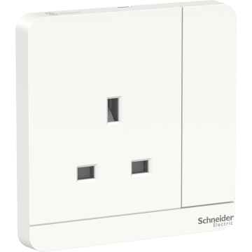 AvatarOn, Switched Socket, 3P, 13 A 250 V, Antibacterial, White