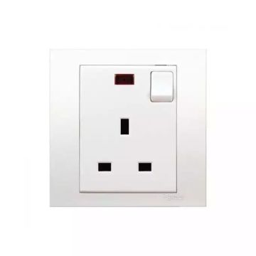 Vivace 13A 250V 1 Gang Switched Socket with Neon 