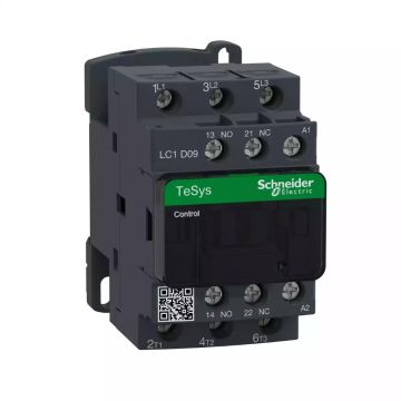 Contactor, TeSys Deca, 3P(3NO), AC-3/AC-3e, <=440V, 9A, 120V AC 50/60Hz coil