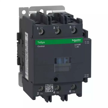 Contactor, TeSys Deca, 3P(3NO), AC-3/AC-3e, 440V, 80A, 120V AC 50/60Hz coil