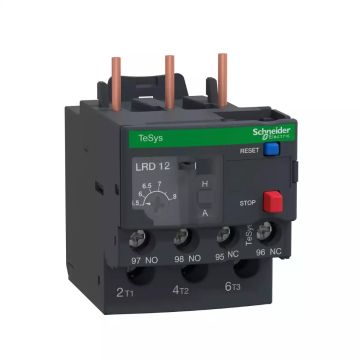 Thermal overload relay,TeSys Deca,5.5-8A,1NO+1NC,class 10A,screw clamp