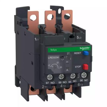 Thermal overload relay,TeSys Deca,17-25A,1NO+1NC,class 10A,EverLink lugs ring terminal