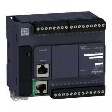 logic controller, Modicon M221, 24 IO, transistor, PNP, Ethernet