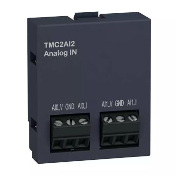 analogue input cartridge, Modicon M221, 2 analog inputs, IO extension