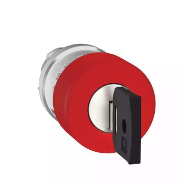 Emergency stop head, Harmony XB4, switching off, metal, red mushroom 30mm, 22mm, trigger latching key release