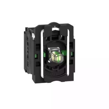 Complete body/contact assembly and light block, Harmony XB5, XB4, with body/fixing collar, universal LED, 230...240V, 2NO