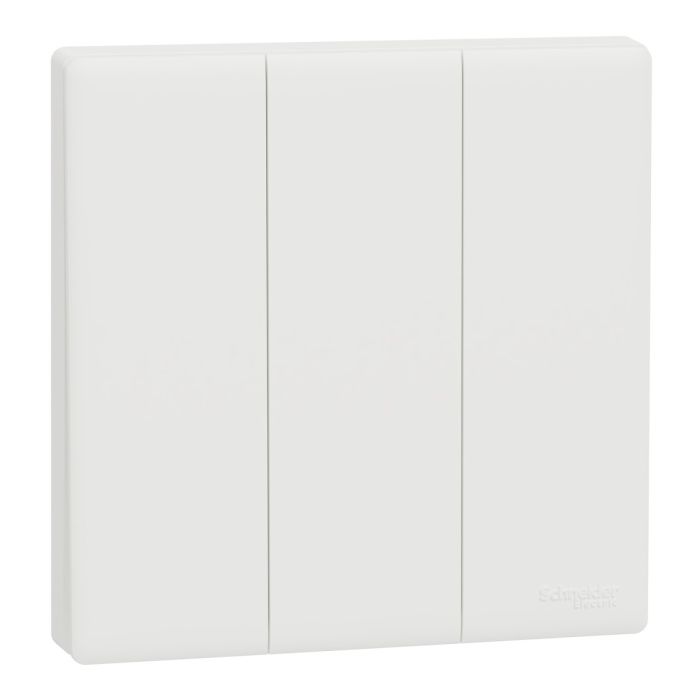 Momentary switch, Vivace E, 10A, 250V, 3 gangs, white main product photo