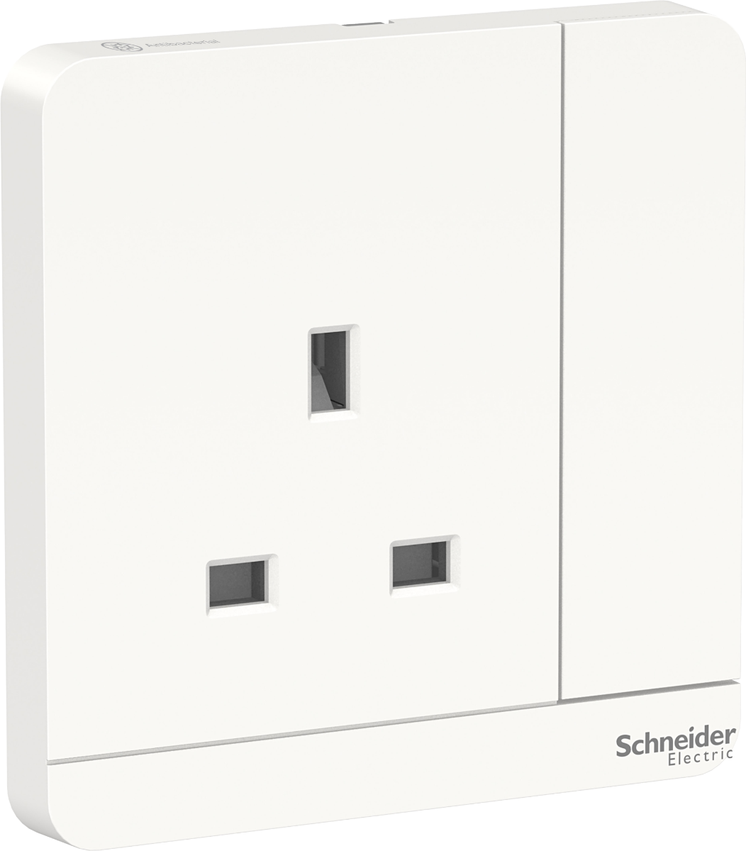 AvatarOn, switched socket, 3P, 13 A, 250 V, Antibacterial, whitei