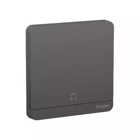 AvatarOn, push button for doorbell, 10A, 250V, Dark Grey