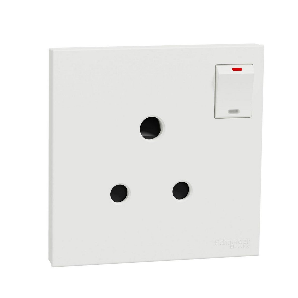 AvatarOn C, Switched socket, 15A 250V, 1 gang, 3 round pin, white