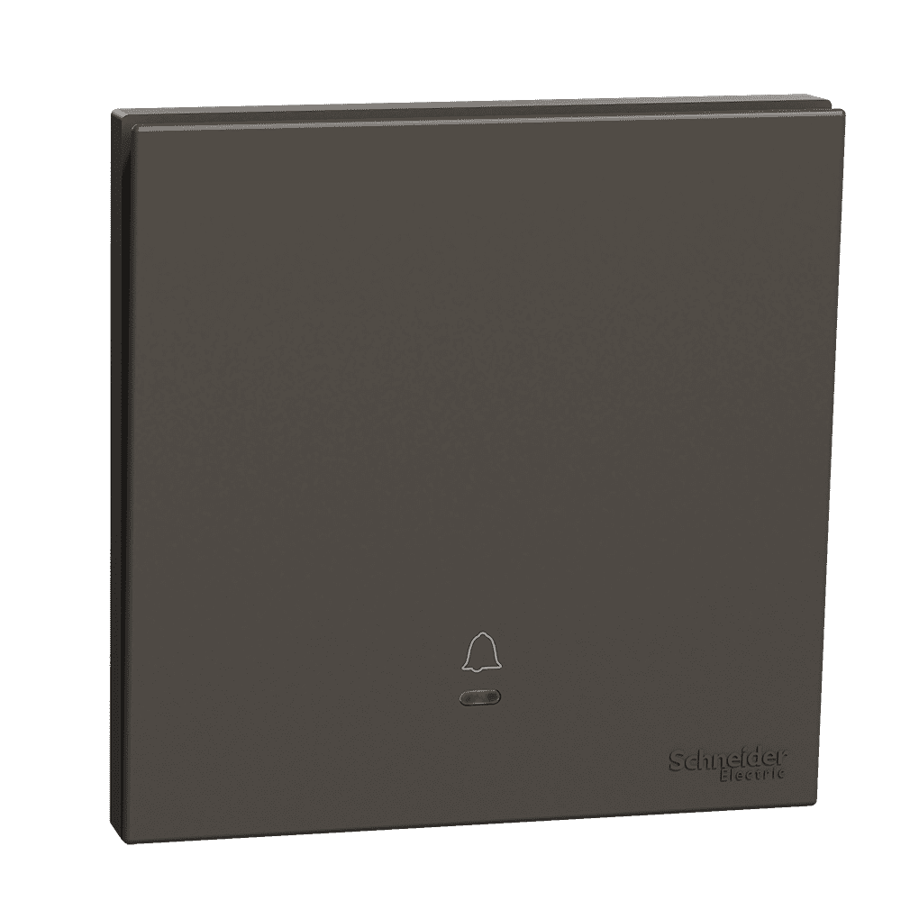 AvatarOn C, 1Bell Press Switch with Fluorecent Locator, 0A, 250V, 1 gang, dark grey