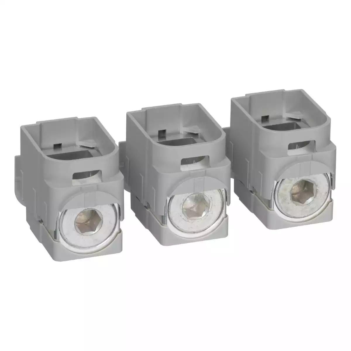 Clip-on connectors, TeSys GV7, 220 A, cable 1.5 to 185mm², set of 3