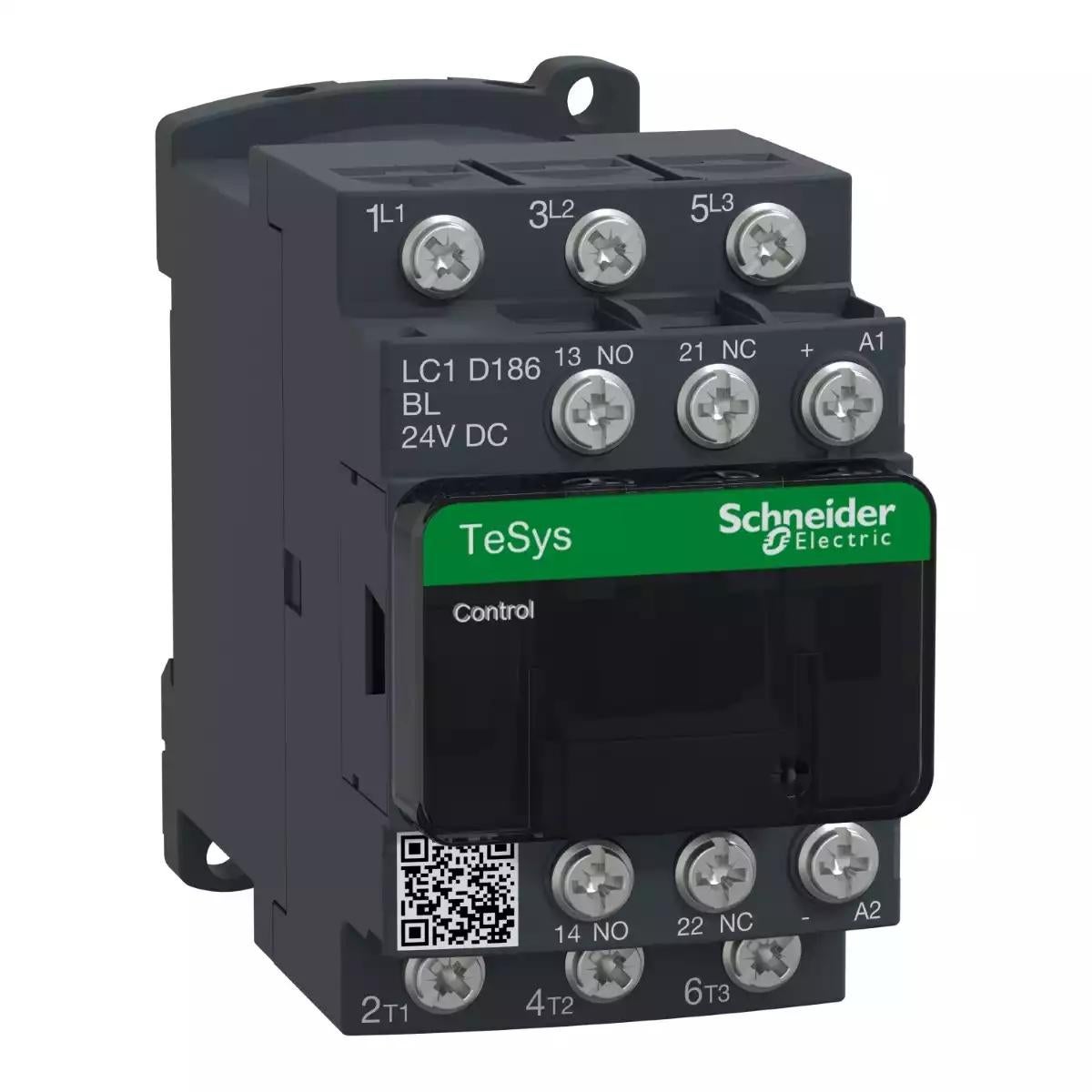 TeSys D contactor - 3P(3 NO) - AC-3 - <= 440 V 18 A - 24 V DC coil