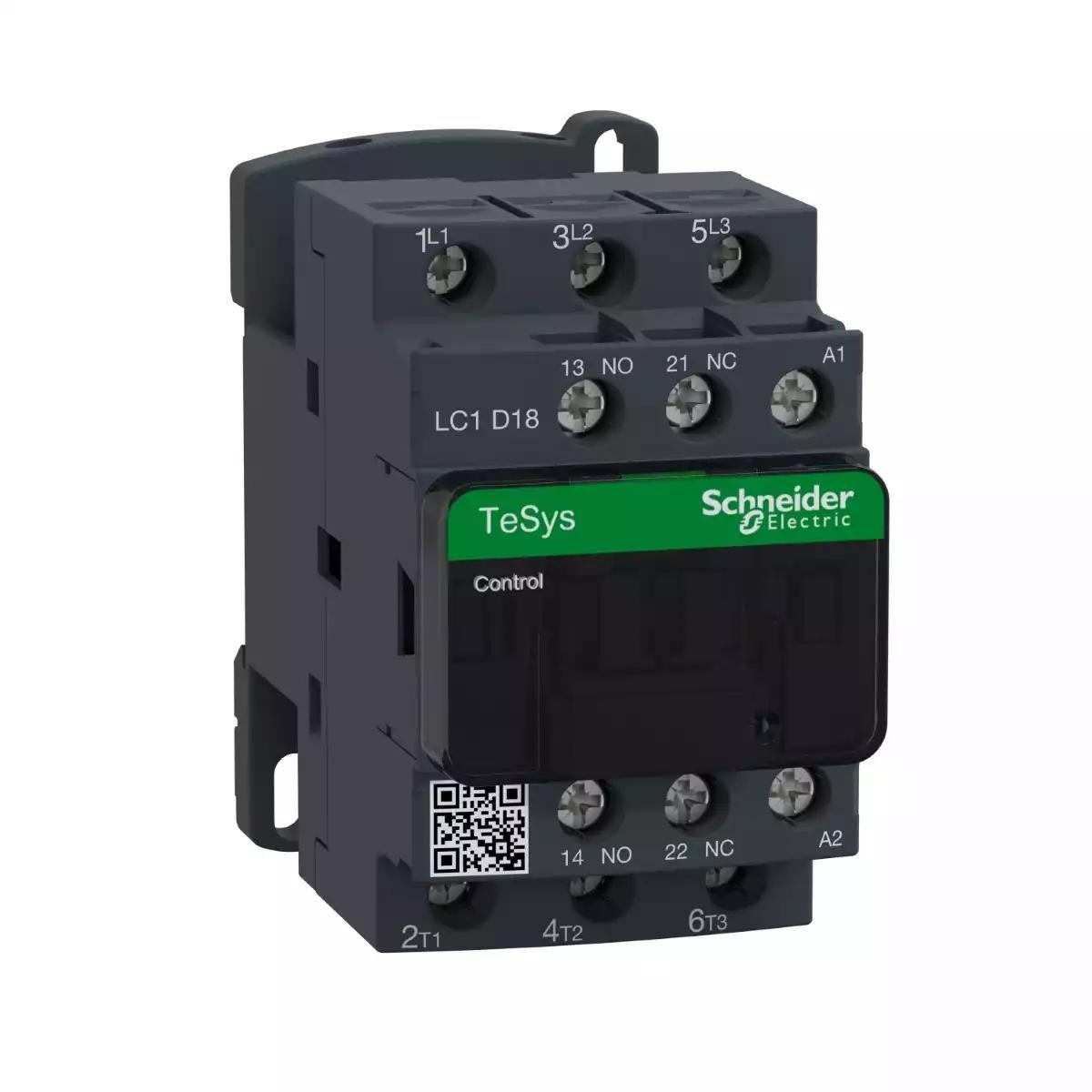 TeSys D contactor - 3P(3 NO) - AC-3 - <= 440 V 18 A - 380 V AC coil