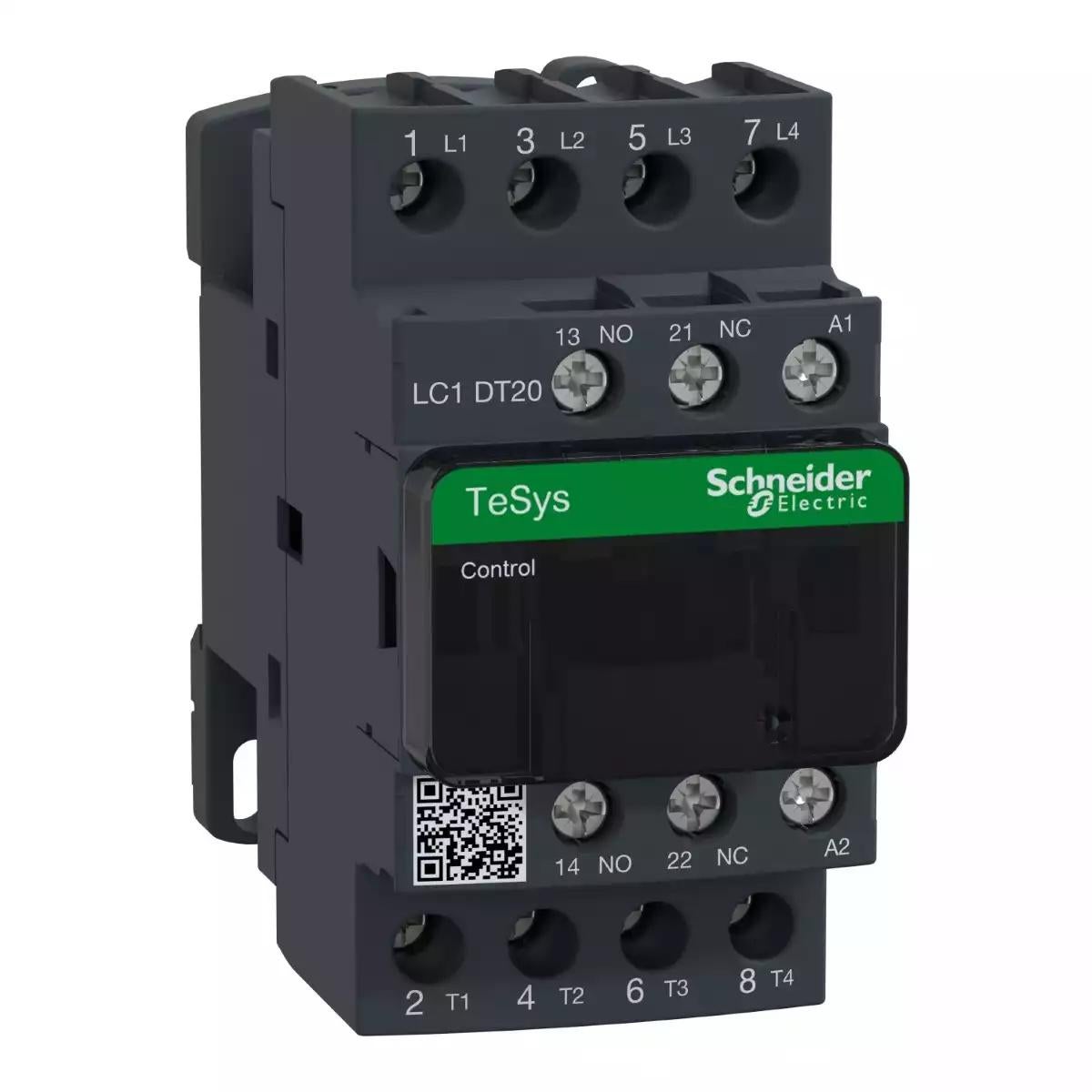 Contactor, TeSys Deca, 4P(4 NO), AC-1, 0 to 440V, 20A, 48VAC 50/60Hz coil