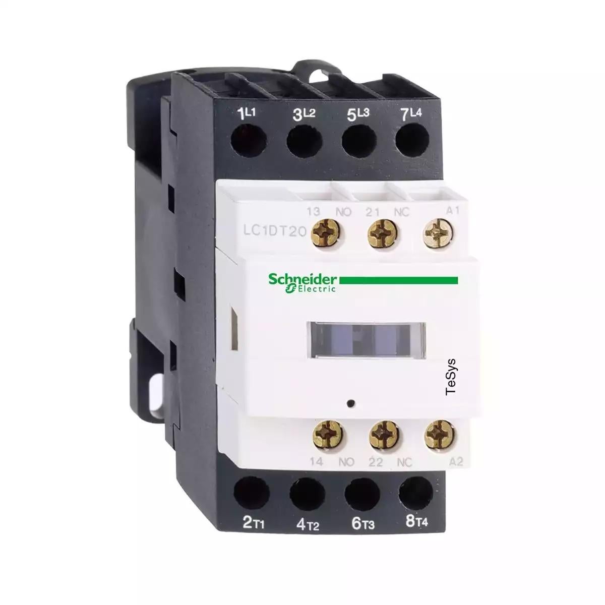 Contactor, TeSys Deca, 4P(4 NO), AC-1, 0 to 440V, 20A, 48VDC standard coil