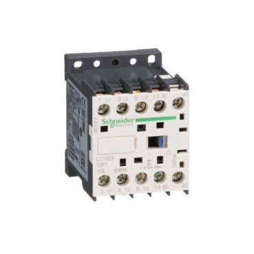 TeSys K contactor - 3P - AC-3 <= 440 V 9 A - 1 NO aux. - 110 V AC coil