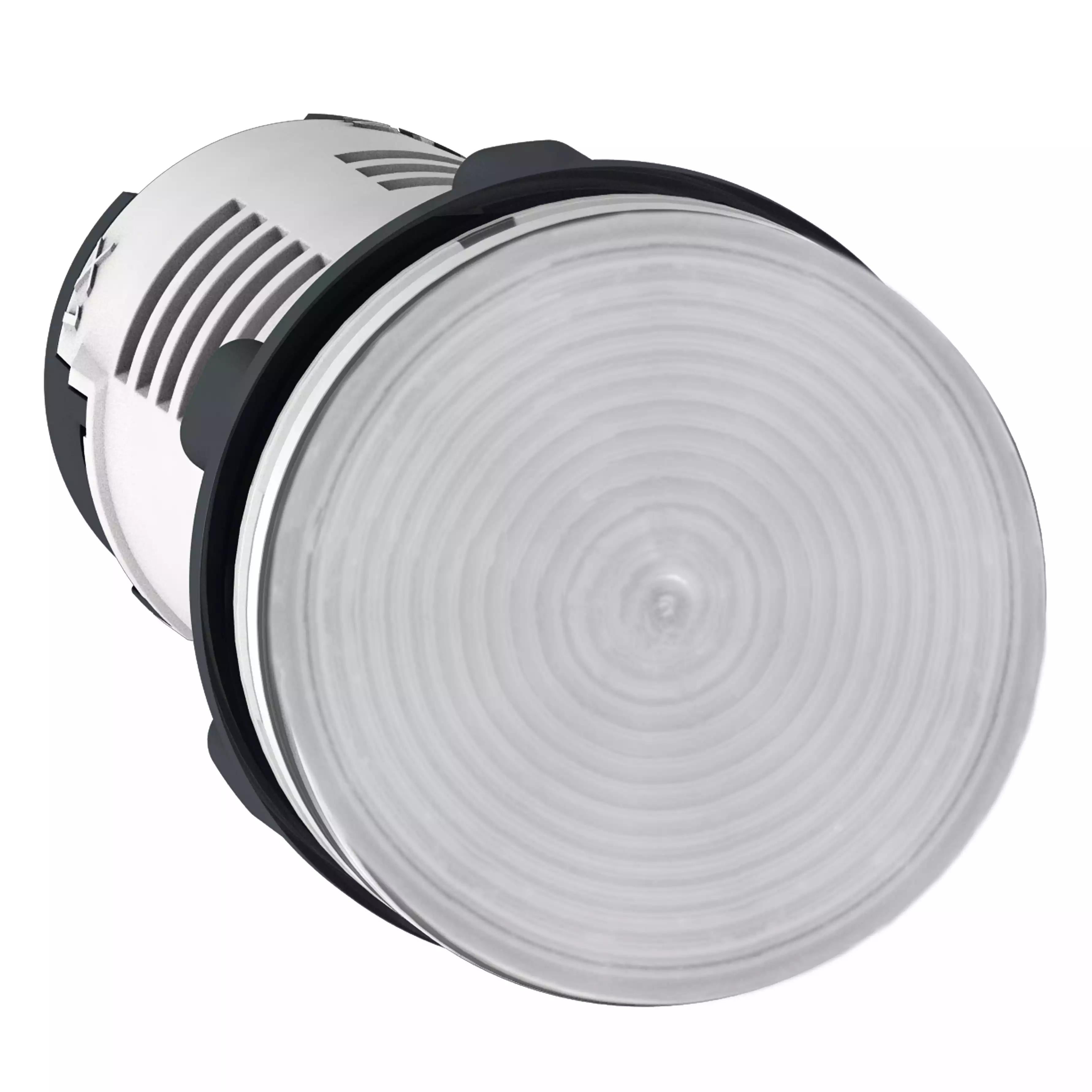 Monolithic pilot light, Harmony XB7, plastic, clear, 22mm, integral LED, 230…240V AC