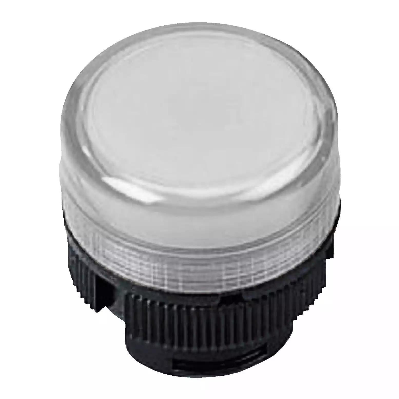 Head for pilot light, Harmony XAC, for incandescent bulb, plastic, white cap, 22mm