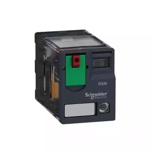 Schneider Electric Zelio Relay RXM Miniature Plug-In Relay, 12 A, 230 V AC, 2 C/O, Lockable Test Button, LEDs