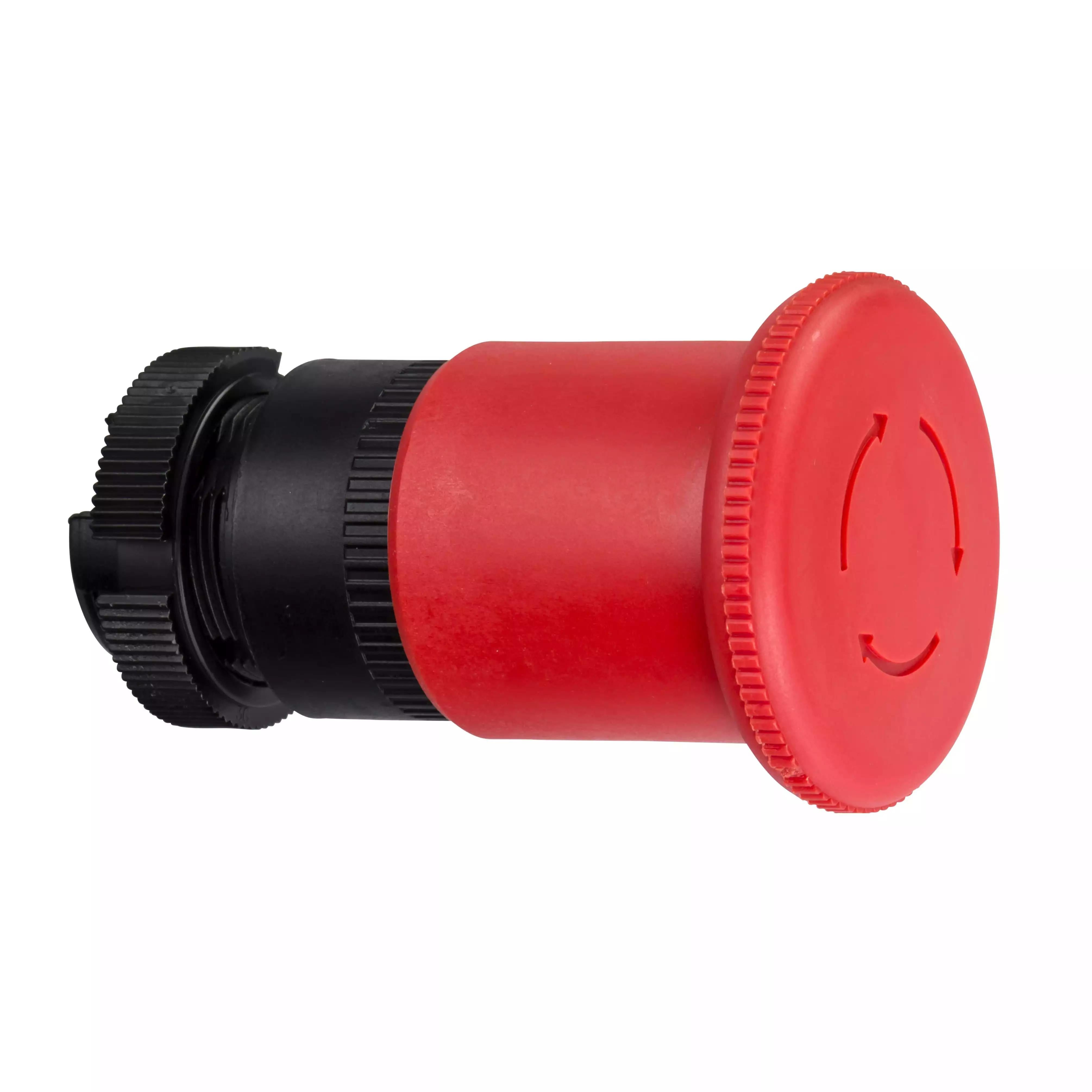 red Ø40 Emergency stop, switching off head trigger and latching turn release