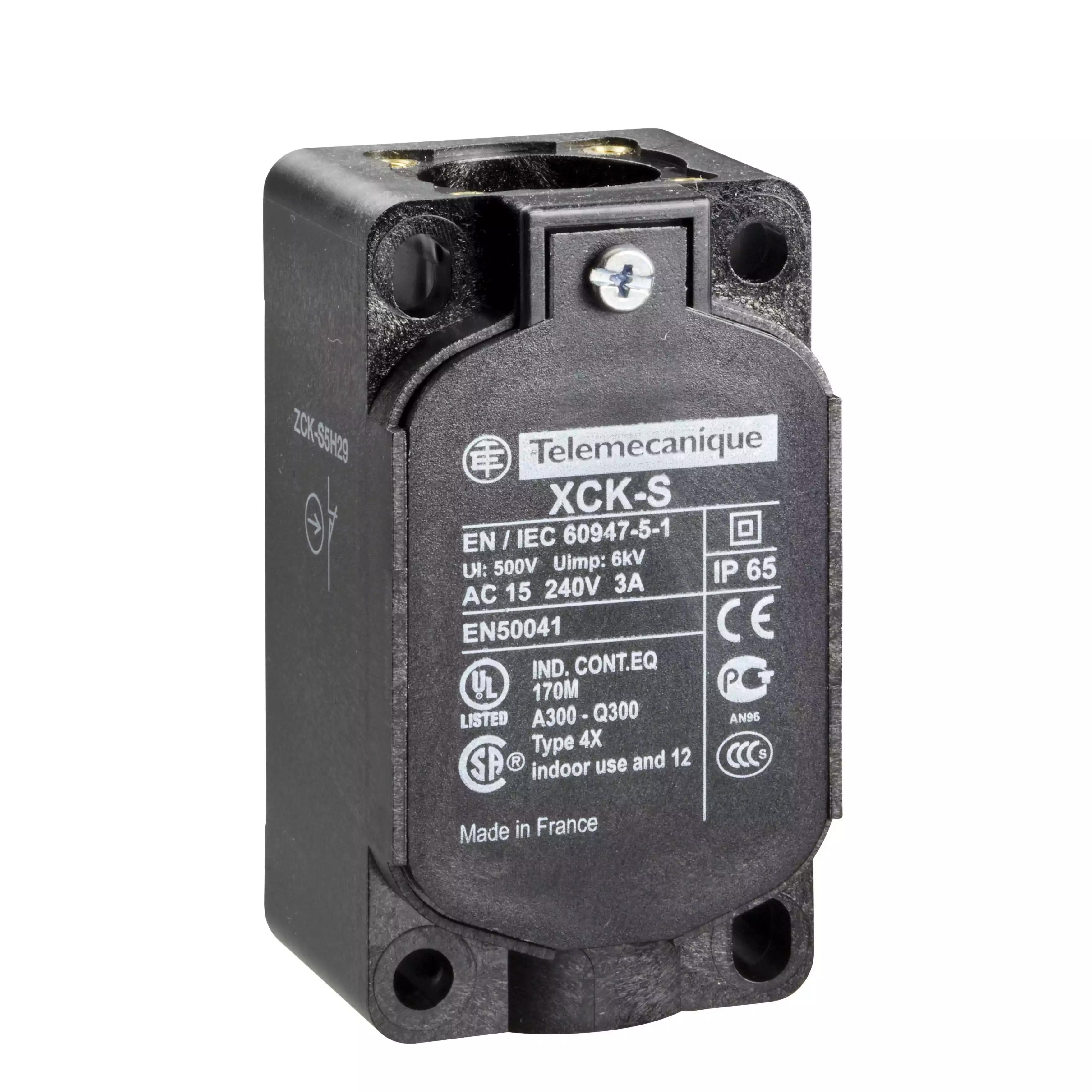 Limit switch body, Limit switches XC Standard, ZCKS, 1NC+1 NO, snap action, Pg13.5