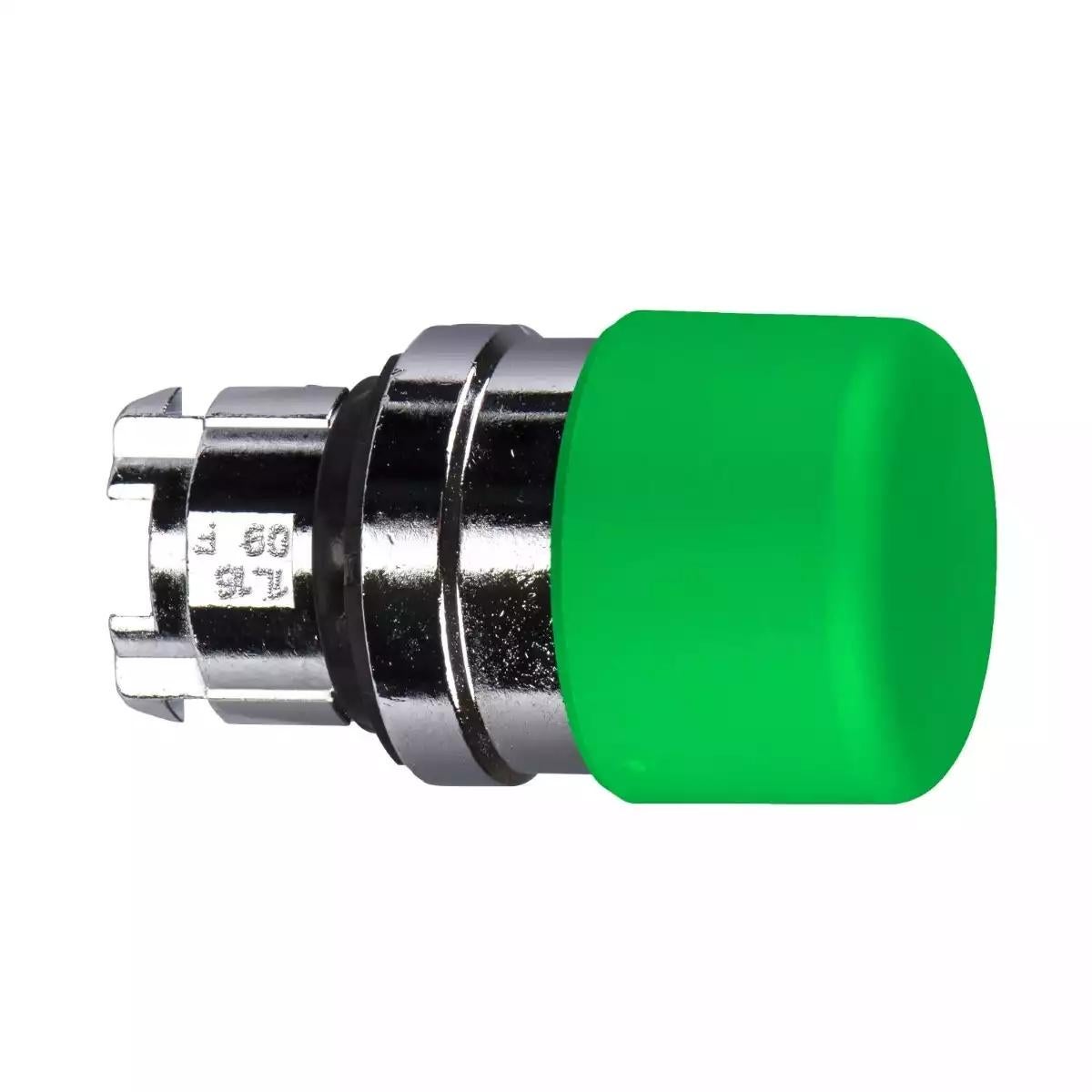 Head for non illuminated push button, Harmony XB4, XB5, green Ø 30 mushroom pushbutton Ø22 mm spring return