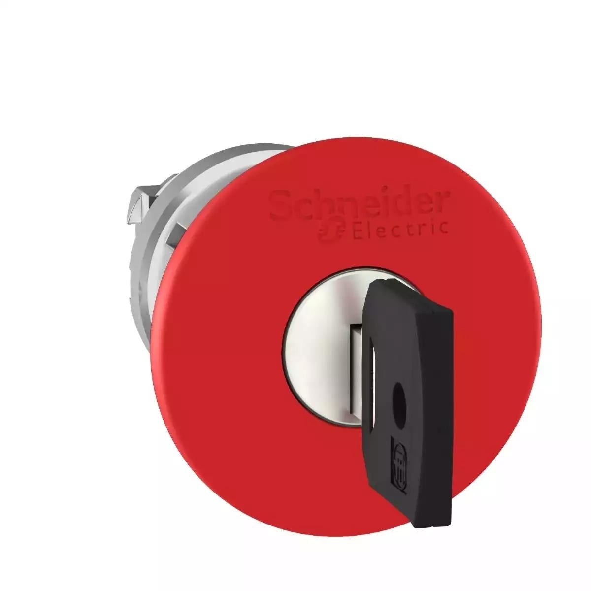 Head for emergency switching off push button, Harmony XB4, red Ø 40 stop, Ø22 mm trigger and latching key release