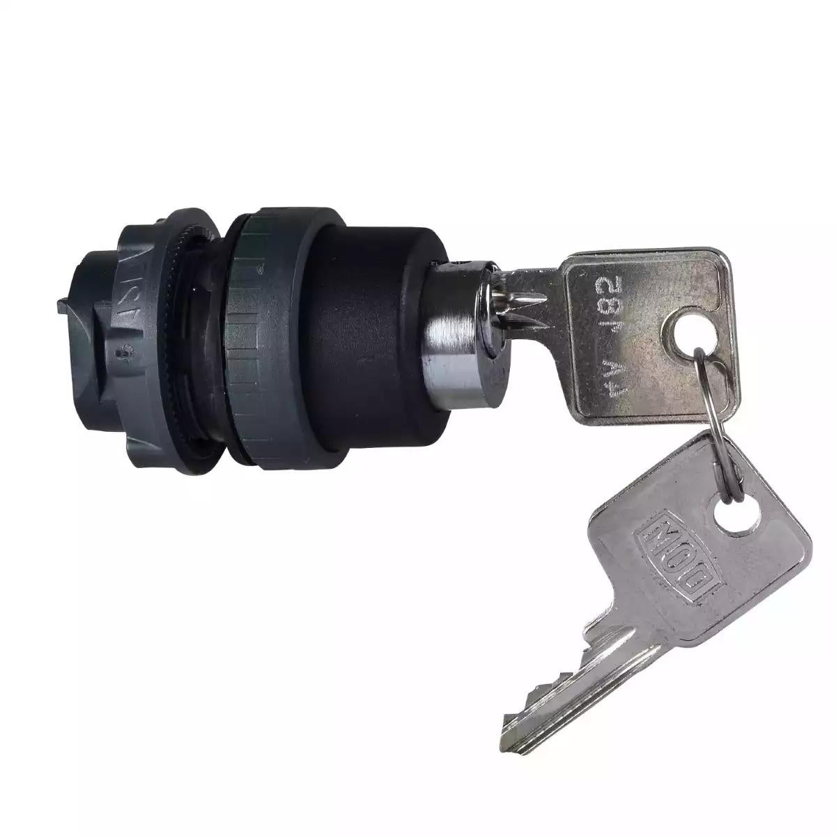 Head for non illuminated push button, Harmony XB5, key operated pushbutton Ø22 mm turn release Dom 4A185