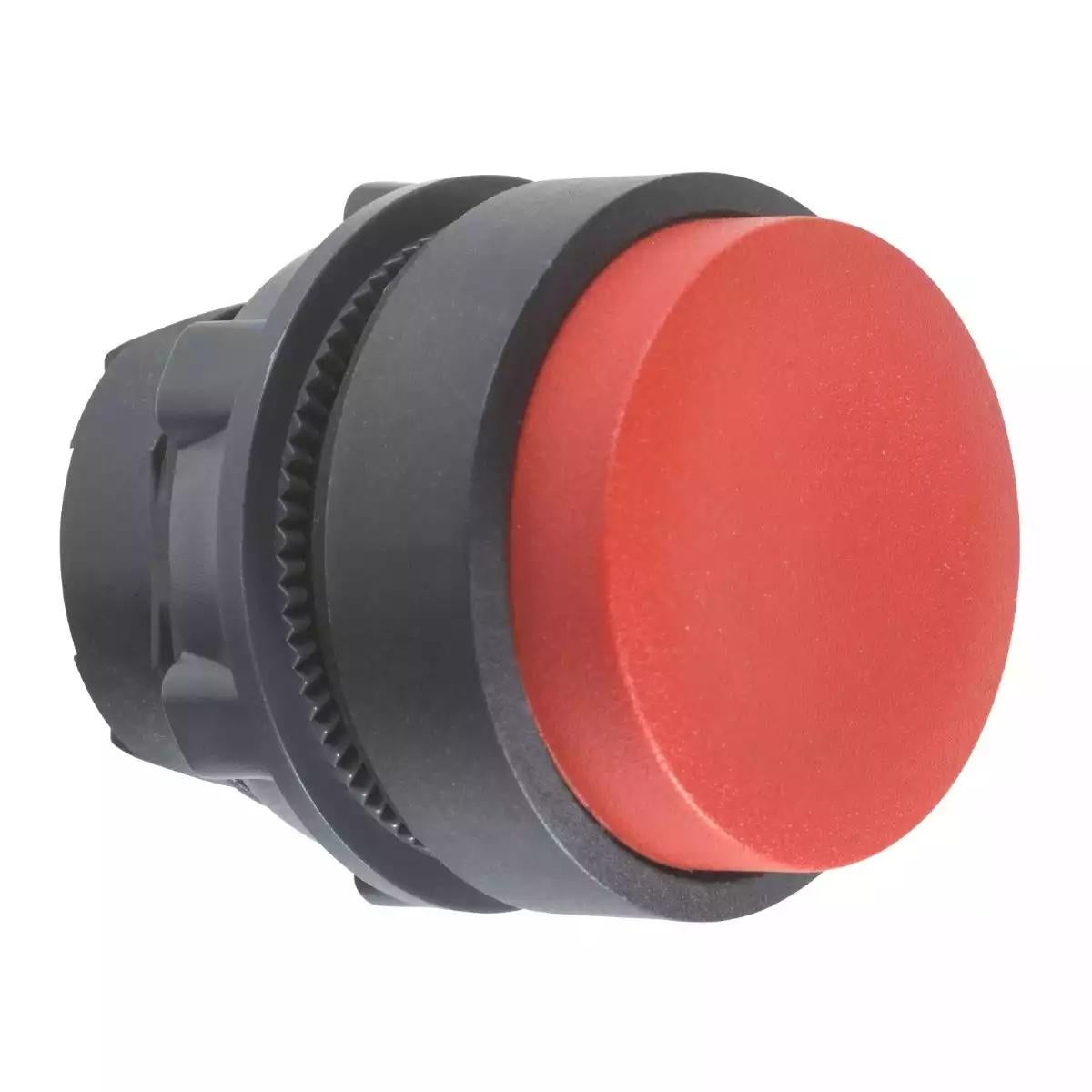 Head for non illuminated push button, Harmony XB5, XB4, red projecting pushbutton Ø22 mm unmarked
