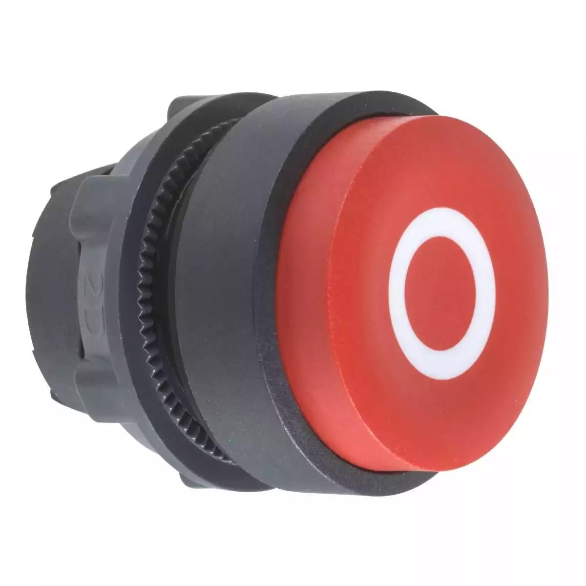 Projecting push button head 40mm, Harmony XB5, plastic, red, 22mm, spring return, marked O