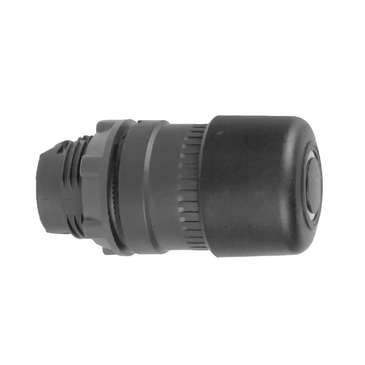 Head for non illuminated push button, Harmony XB5, black mushroom 30mm, 22mm, latching, push-pull to release, unmarked